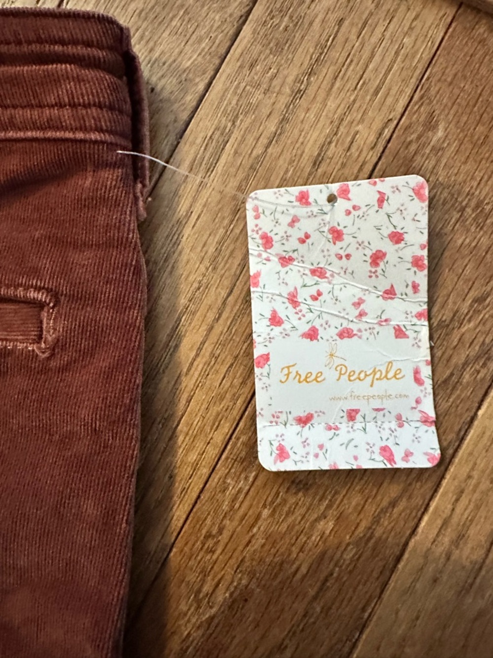 Free People Firecracker Flare Corduroy Jeans “Broke Button” needs repaired - Picture 7 of 13